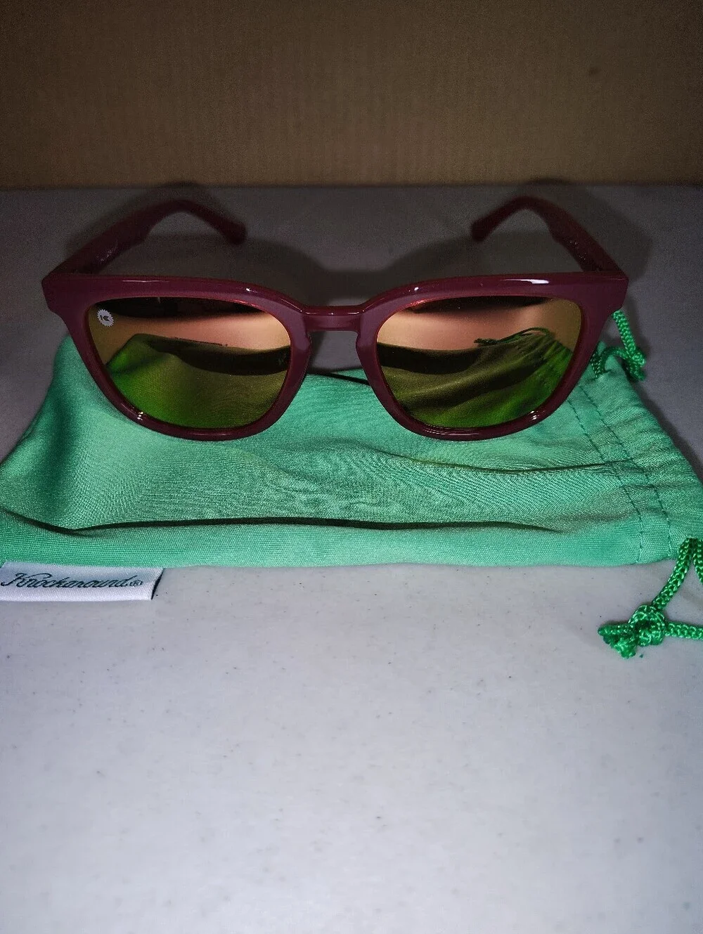 Knockaround Sunglasses - Classic Red Frames with Tinted Mirrored Lenses